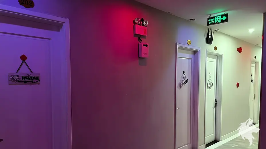 프라이빗 마사지실 복도