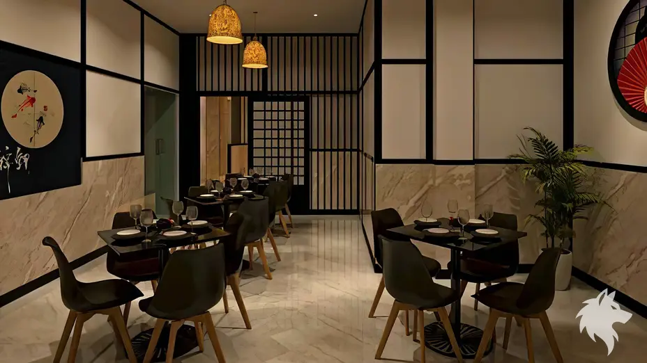 스파 내부의 정갈한 카페